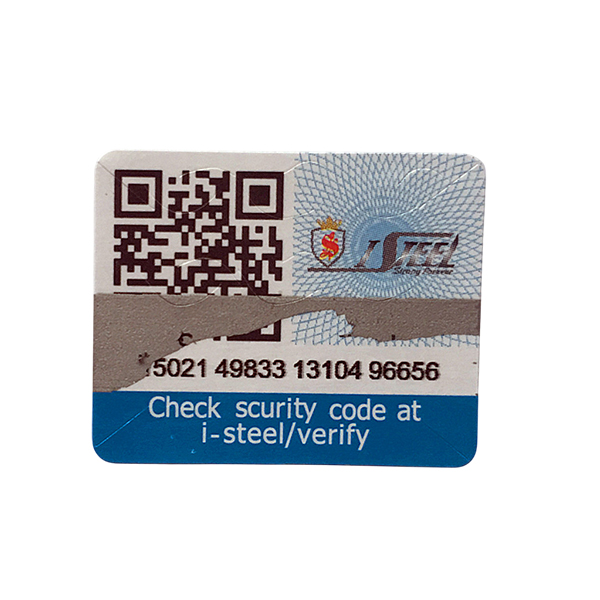 Anti-fake scratch off sticker with digital number and QR code